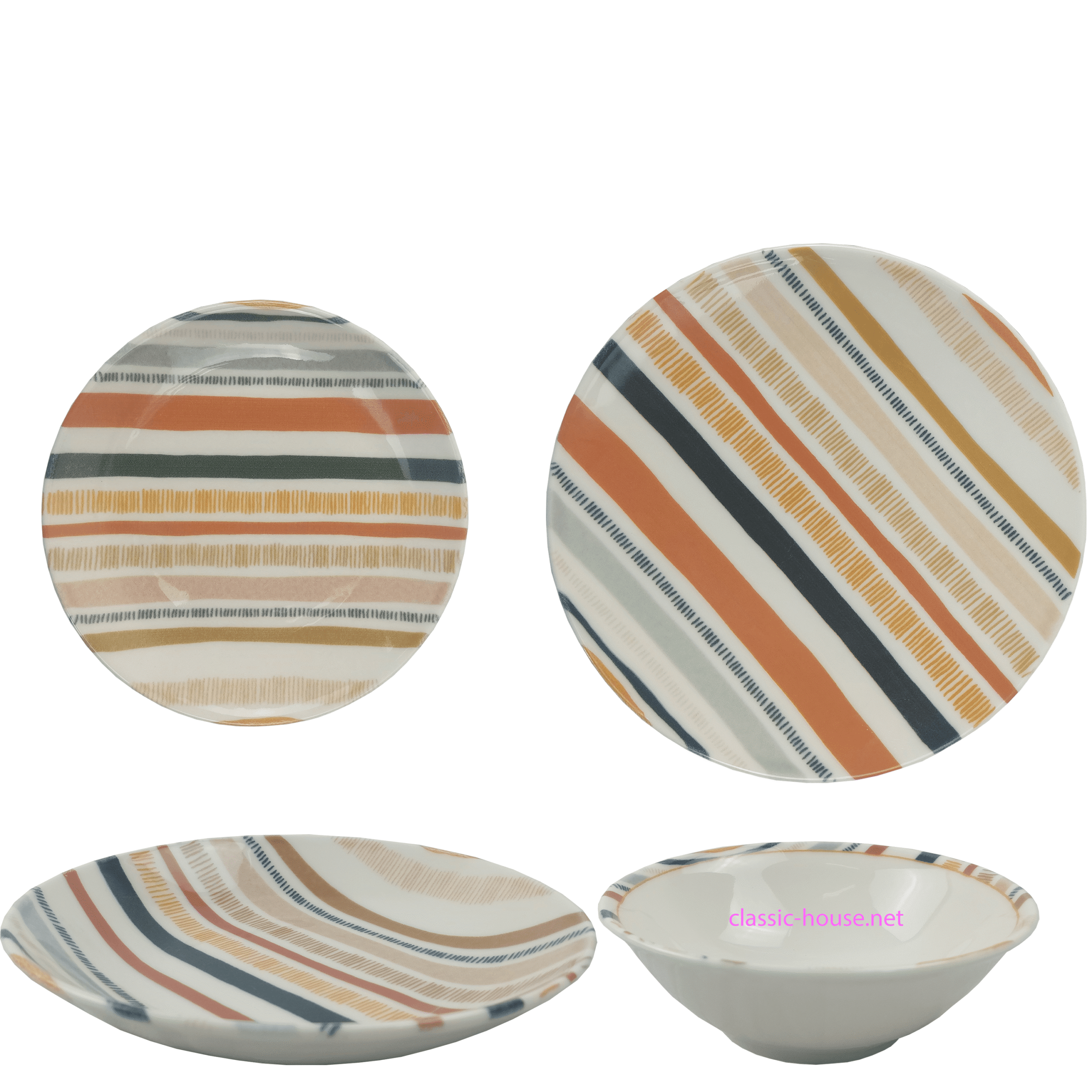 طقم عشاء تركى بورسلين 24 قطعة براند تولو