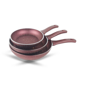 طقم مقلايات 3 قطع 20 - 24 - 28 سم اكتيف جرانيت صناعة تركى